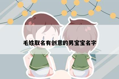 毛姓取名有创意的男宝宝名字