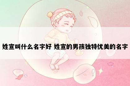 姓宣叫什么名字好 姓宣的男孩独特优美的名字