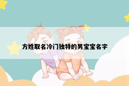 方姓取名冷门独特的男宝宝名字