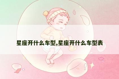 星座开什么车型,星座开什么车型表