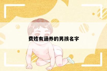 费姓有涵养的男孩名字