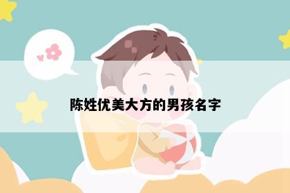 陈姓优美大方的男孩名字